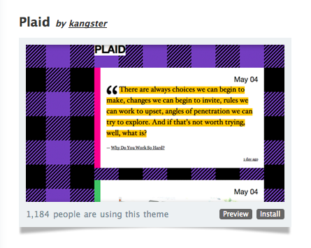 We did it! The Plaid theme was accepted to the Theme...