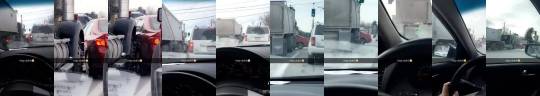 Raw-Clips:  Not Today: An Aggressive Driver Attempted To Cut Off A Trucker Who Had