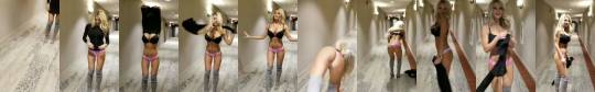 Porn photo showoff-and-exhibitionist:  Hallway show
