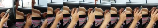 paola38dd:  Mi escote en el taxi… My cleavage