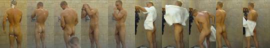 Hotladsworld5:  Blonde Hunk Showering After A Workout In The Gym.  Check Out More