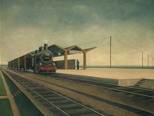 (via steamengine-blog)surrealistic railway station…