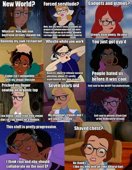 googleyfish - a compilation of hipster disney princesses! and...