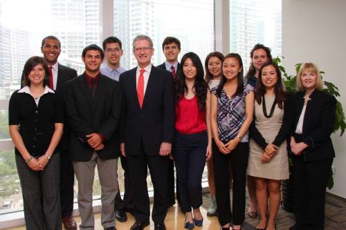 AmCham-China interns with president Christian Murck! My last day...