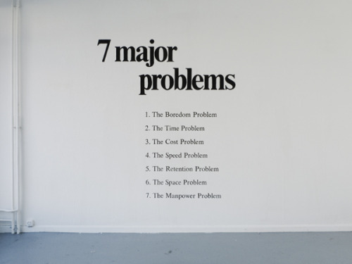visual-poetry - “7 major problems” by john tremblay