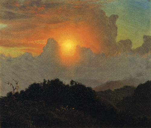 windypoplarsroom - Frederic Edwin Church“Cloudy Skies, Sunset,...
