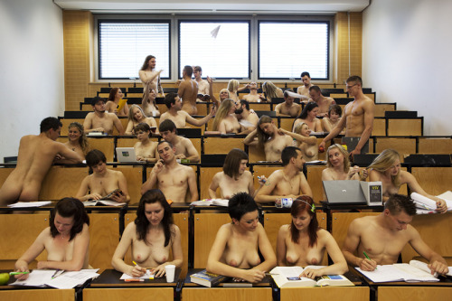 vitanudawest - Imagine a world where we could go to class naked...