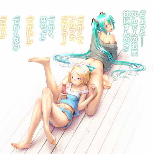 bmytr:Hatsune Miku & Kagamine Rin (Art By Wokada)