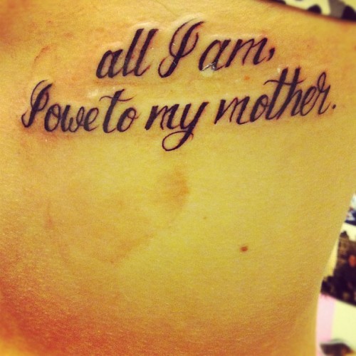 cursive tattoo on Tumblr