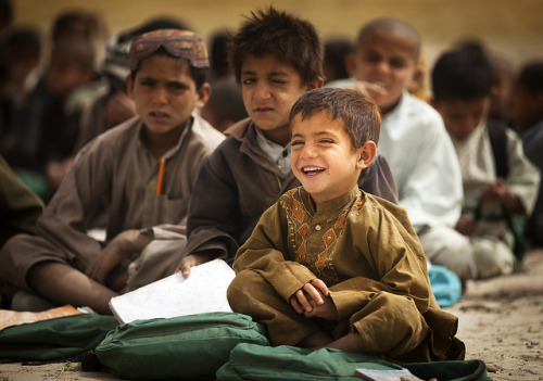 salamalaikum - A Student of the Safar School smiles while...