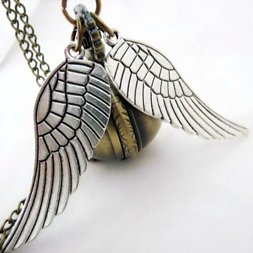wickedclothes - Harry Potter Golden Snitch Watch NecklaceThe...