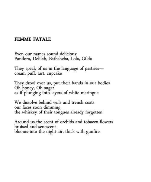 vaginawoolf - Jeannine Hall Gailey, Femme Fatale