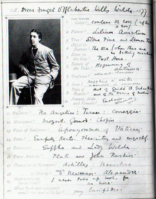 thevictorianlady:His list of favorite poets includes “myself”...
