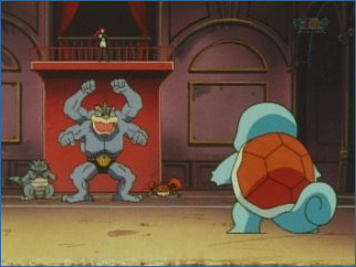 ...is it just me, or is Jessie's Machamp kinda TOWERING OVER her Rhydon?  I'm pretty sure Machamp are roughly human-sized, but Jessie would barely come up to his waist... then again, I wouldn't put it past Giovanni to load 'em up on steroids...