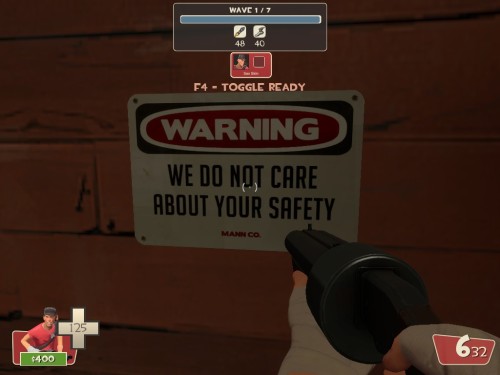 the-image-of - Some interesting signs on the TF2 MvM server...
