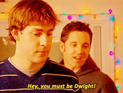 Image result for you must be dwight meet roommate gif