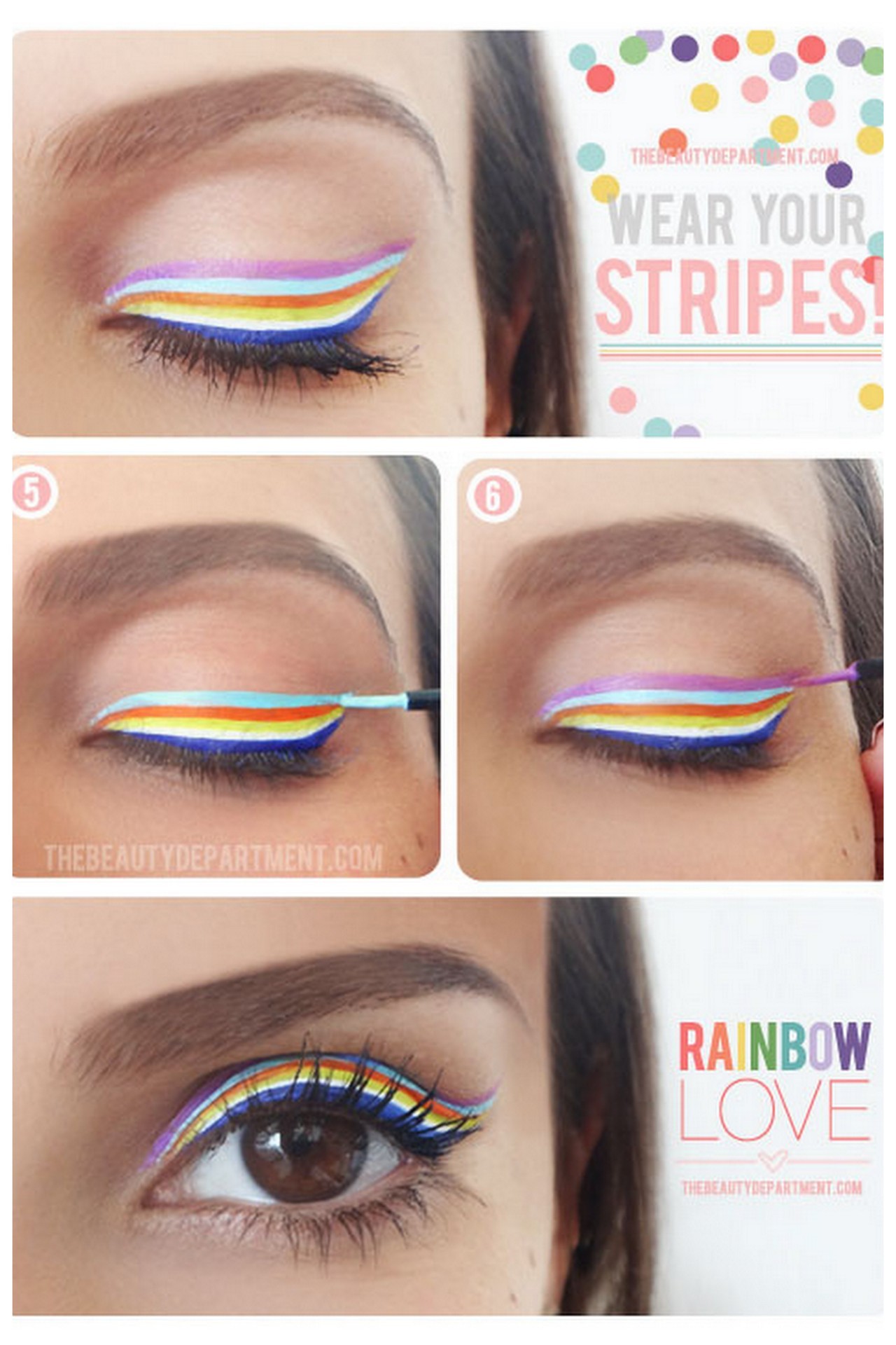 Truebluemeandyou Halloween Cosplay DIYs DIY Rainbow Striped Eye