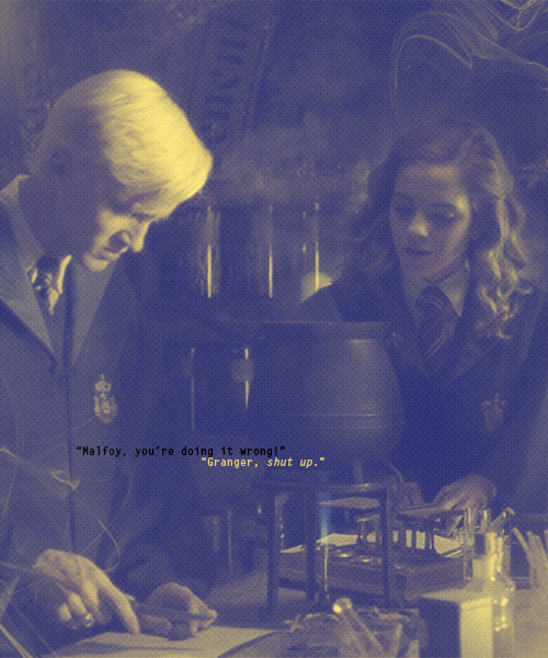 darkmarkburning - Draco and Hermione as Potions partners