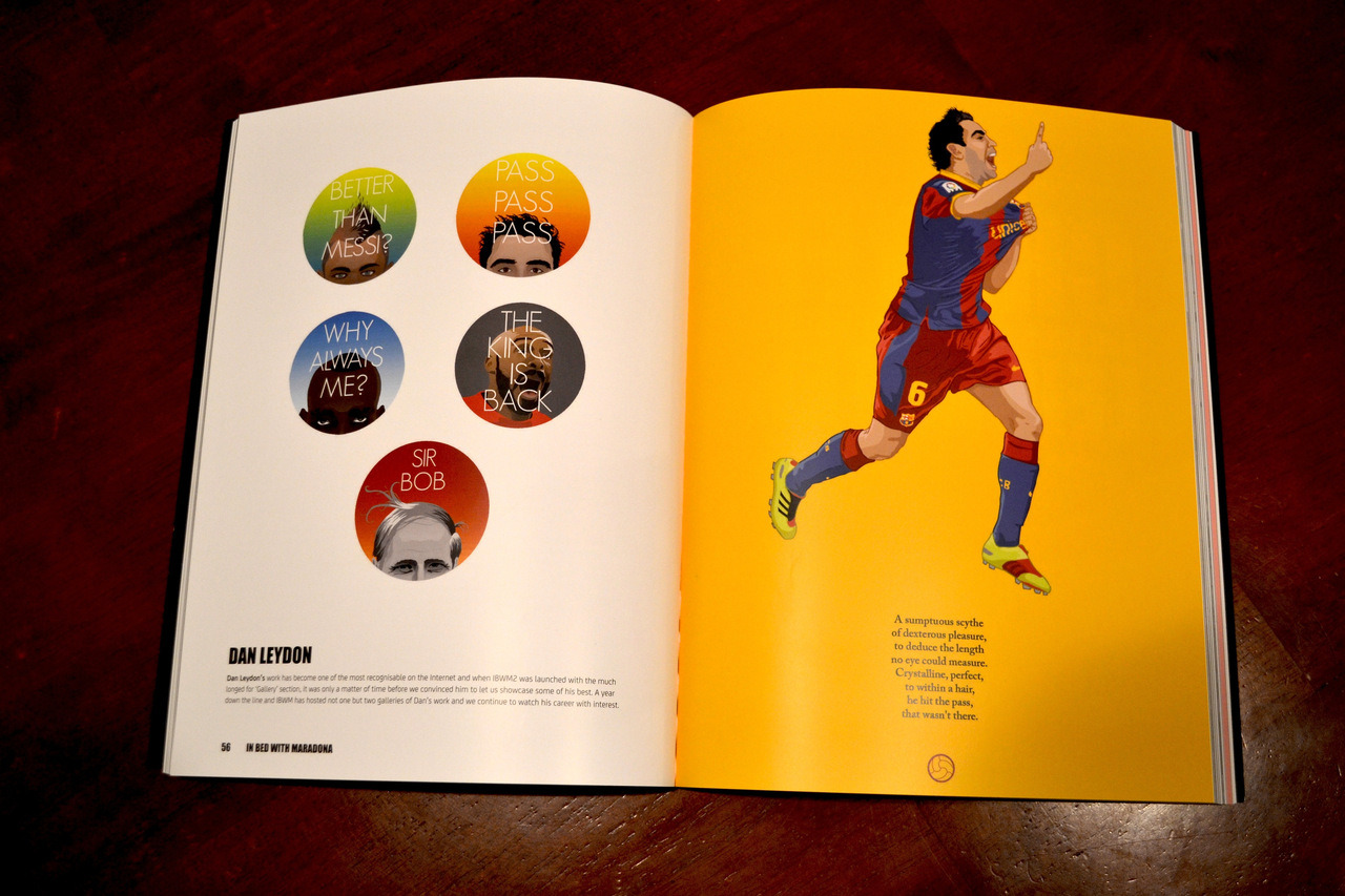 IBWM: The First Two Years Football vividly captured, illustrated and written in gold.
In Bed With Maradona (IBWM), is certainly not your average football site, nor are they only obsessed about ‘El Pibe’ or the Brazilian midfield maestro Sócrates....