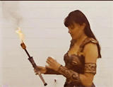 allthingsflawless - Lucy learning to spit fire for the show Xena - ...