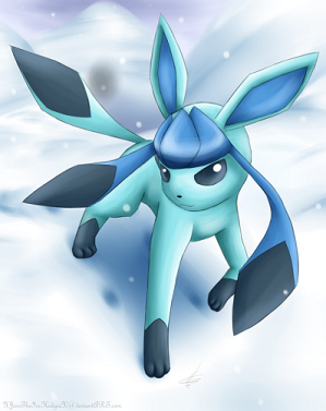 Glaceon trecking through a snowstorm, by Viperidaemon (http://viperidaemon.deviantart.com/).