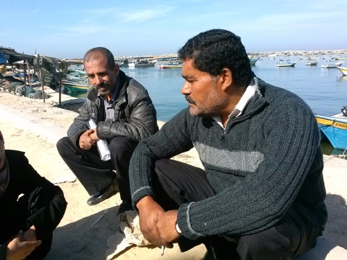 This man (on the right) was one of 14 Gaza fishermen arrested by...